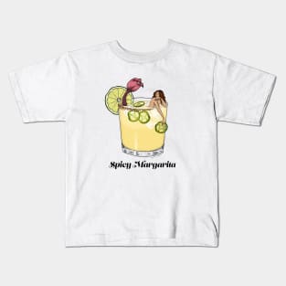 Spicy Margarita Cocktail Mermaid Kids T-Shirt